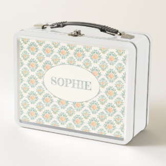Peachy Keen Blossoms Personalised Lunch Box