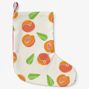 Peachy Keen: Bright Seamless Elegance Small Christmas Stocking