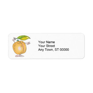 peachy keen character return address label