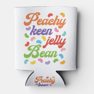 Peachy Keen Jelly Bean Easter Candy Retro Can Cooler