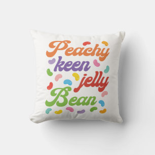 Peachy Keen Jelly Bean Easter Candy Retro Cushion