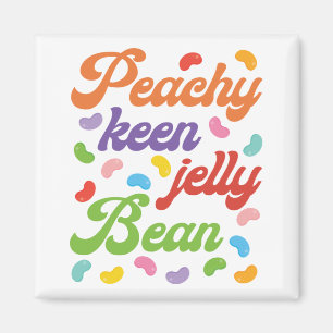 Peachy Keen Jelly Bean Easter Candy Retro Magnet