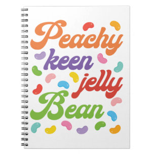 Peachy Keen Jelly Bean Easter Candy Retro Notebook