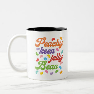 Peachy Keen Jelly Bean Easter Candy Retro Two-Tone Coffee Mug