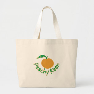 Peachy Keen Large Tote Bag