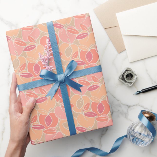 Peachy Keen Summer Fruit Wrapping Paper (Gifting)