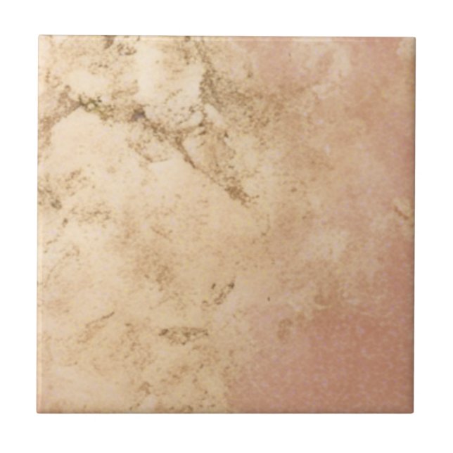 Peachy Marble Elegance Ceramic Tile (Front)