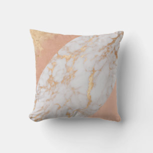 Peachy Marble Elegance Cushion