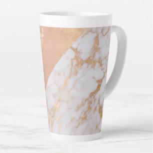 Peachy Marble Elegance Latte Mug