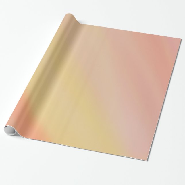 Peachy Ombre Wrapping Paper (Unrolled)