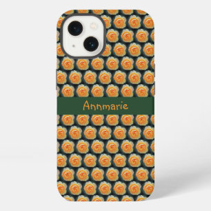 Peachy Orange Garden Rose Flower iPhone 13 Case