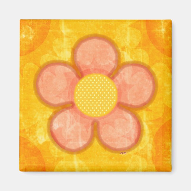 Peachy Petals Magnet (Front)