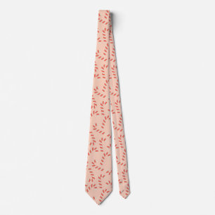 Peachy Pink Christmas Candy Canes Tie