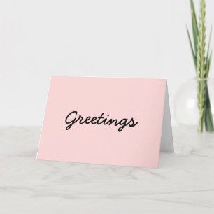 Peachy Pink Modern Yoga Meditation Design Card