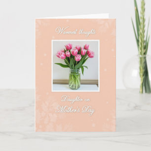 Peachy Pink Mothers Day Card