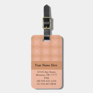 Peachy Pink Pattern Luggage Tag