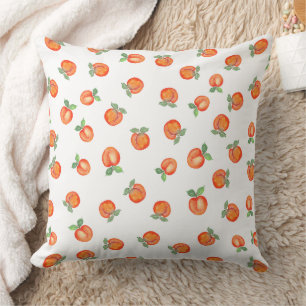 Peachy Print 20x20 Throw Pillow
