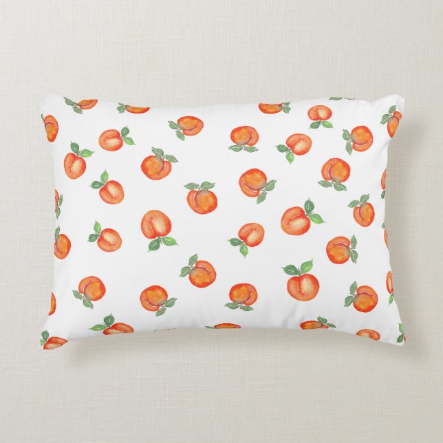 Peachy Print Accent Pillow (Front)