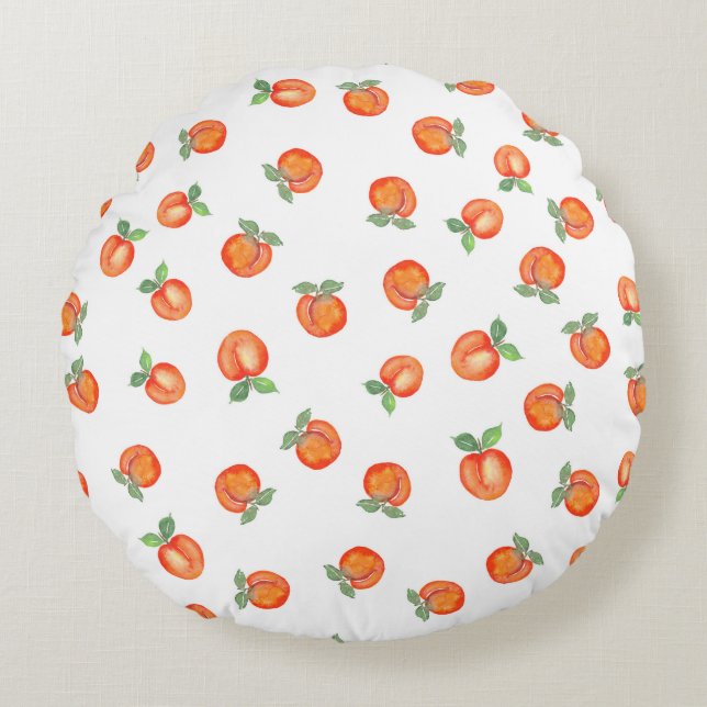 Peachy Print Round Cushion (Front)