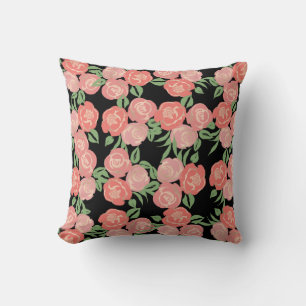 Peachy Roses Pillow