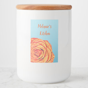 Peachy Tangerine Rose Food Label