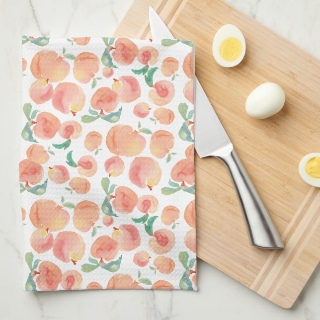Peachy Tea Towel (Quarter Fold)