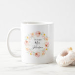Peachy Watercolor Floral Bride To Be Coffee Mug<br><div class="desc">Peachy Watercolor Floral Bride To Be Coffee Mug</div>