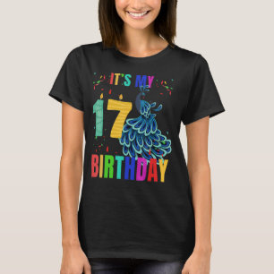 Peacock 17th Birthday  Cute Birds Animal  Graphic T-Shirt
