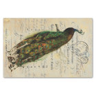 Peacock 18lb Decoupage Sheet Left