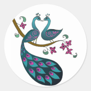 Peacock -1 envelope seal stickers