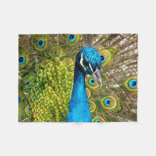 Peacock 3 fleece blanket