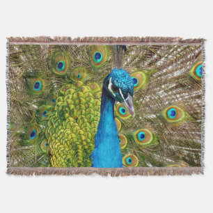 Peacock 3 Throw Blanket