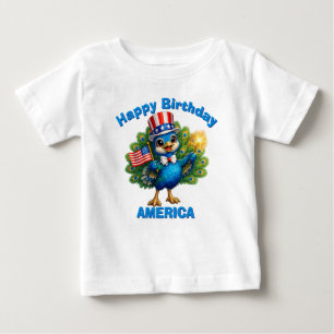 Peacock (4r) Patriotic Kid T-Shirt