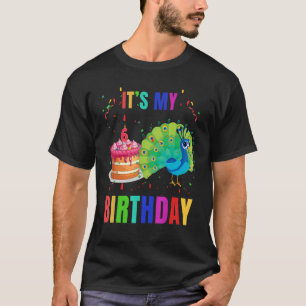 Peacock 6th Birthday  Cute Birds Animal  Graphic T-Shirt