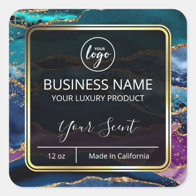 Peacock Agate Candle Labels (Front)