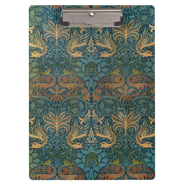 Peacock and Dragon, 1878 by William Morris Clipboard (Front)
