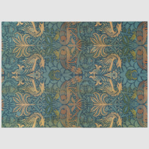 Peacock and Dragon, 1878 by William Morris Tissue Paper