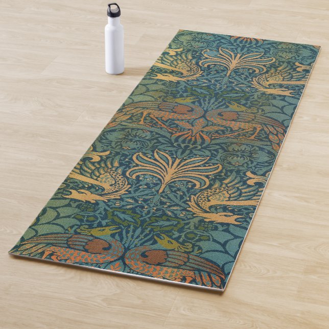 Peacock and Dragon, 1878 by William Morris Yoga Mat (In Situ)