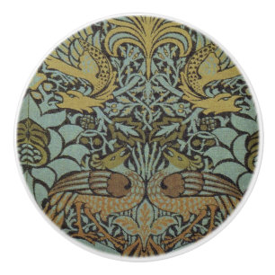 Peacock and Dragon (by William Morris) Ceramic Knob