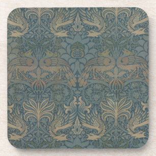 Peacock and Dragon by William Morris Coaster