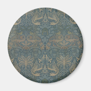 Peacock and Dragon by William Morris Magnet