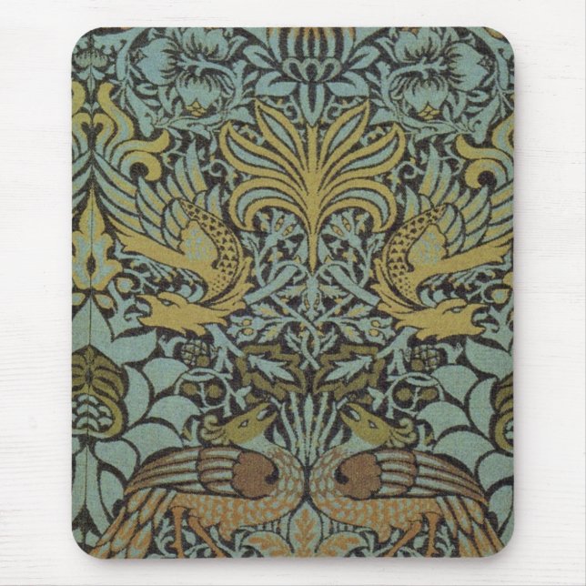 Peacock and Dragon (by William Morris) Mouse Pad (Front)
