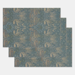 Peacock and Dragon by William Morris Wrapping Paper Sheet