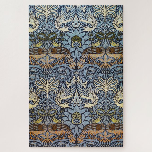 Peacock and Dragon, William Morris Jigsaw Puzzle (Vertical)