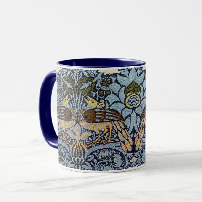 Peacock and Dragon, William Morris Mug (Front Left)