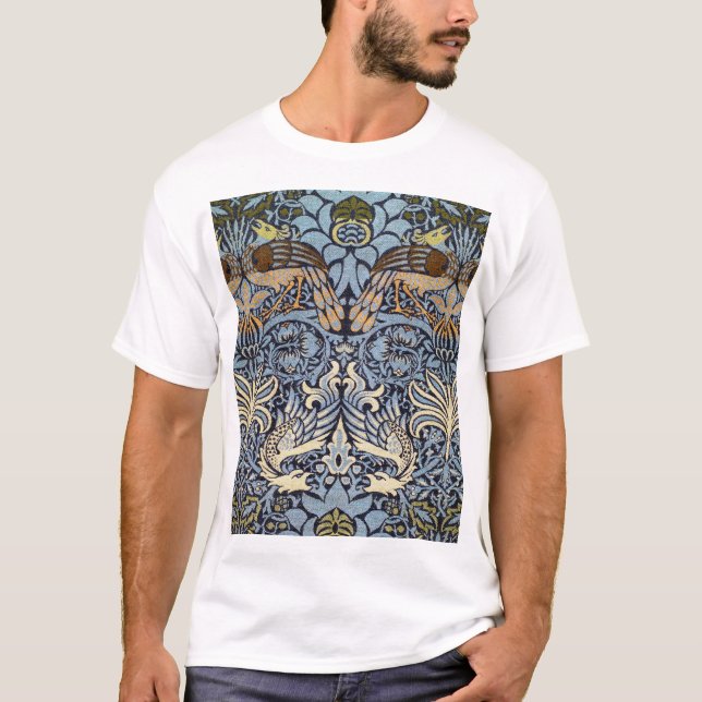 Peacock and Dragon, William Morris T-Shirt (Front)