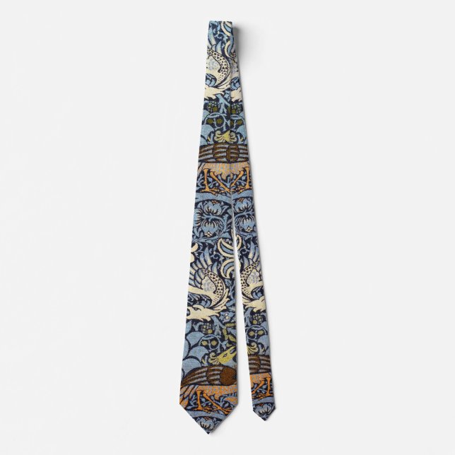 Peacock and Dragon, William Morris Tie (Front)