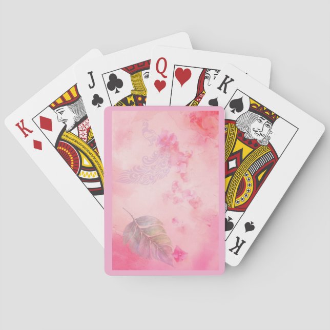 Peacock and Feather Playing Cards (Back)