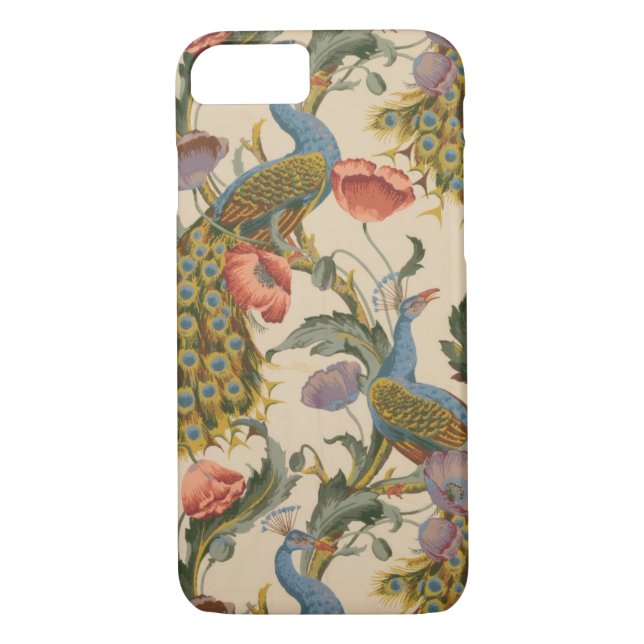 Peacock and Flower Case-Mate iPhone Case (Back)