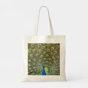 Peacock and Peacock Feather Tote Bag